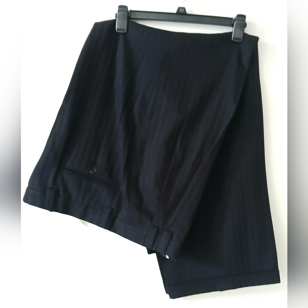 SERGIO VALENTINO Navy Dress PANTS Italy Pleated CLASSIC Trousers EU 56 39x32